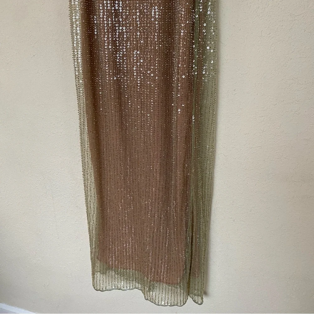 LIMITED EDITION House of CB 'Alondra' Cafe Au Lait Beaded Maxi Dress NWOT sz XS - Picture 8 of 15